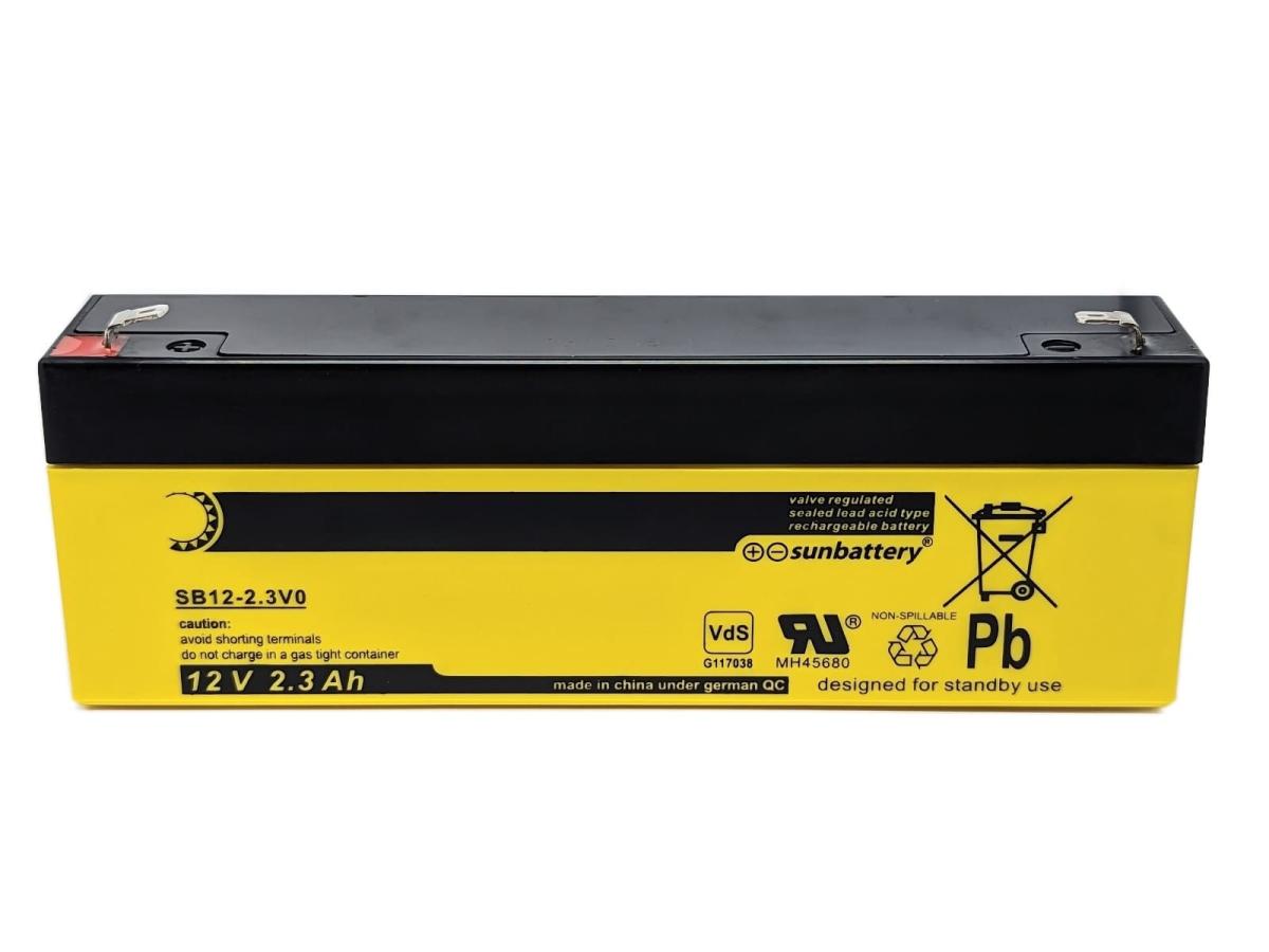 SUN Battery SB12-2.3V0 12V 2,3Ah Blei Akku AGM mit VdS